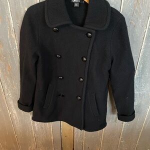 DKNY Women's Black Peacoat